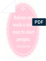 Babies Are Such A Nice Way To Start People Pink Reverse