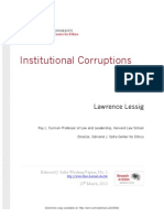 Institutional Corruptions: Lawrence Lessig