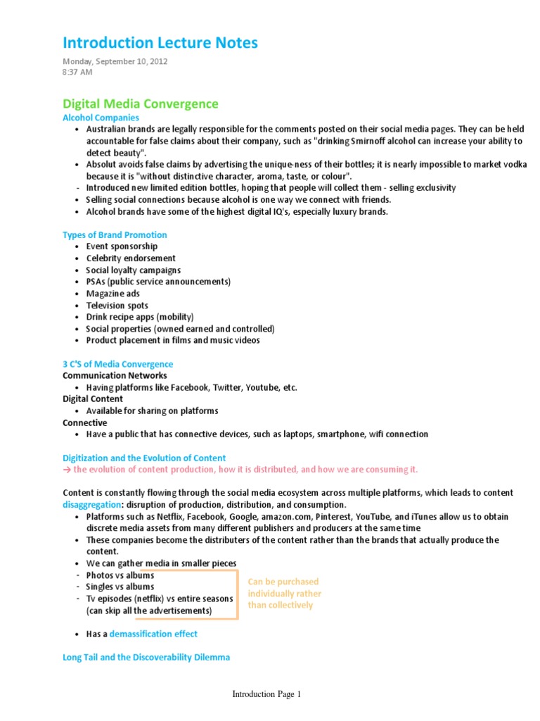 Understanding Digital Media Convergence | PDF | Technological ...