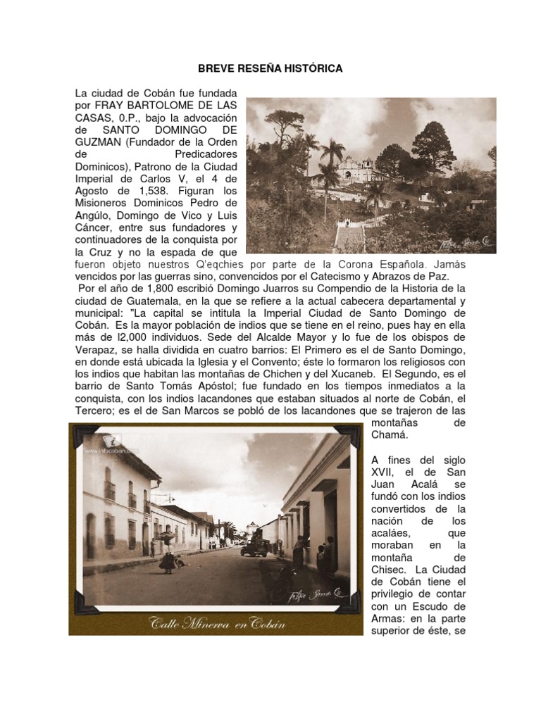 Breve Reseña Histórica Coban | PDF | Religión y creencia