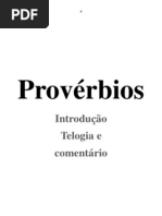 Comentário e Teologia Provérbios