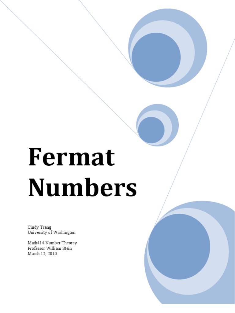 Understanding Fermat Numbers | PDF | Prime Number | Discrete Mathematics