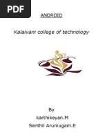 Kalaivani College of Technology: Android