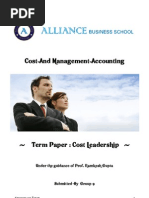 Download Cost leadership term paper by Nitesh Shetty SN13637922 doc pdf