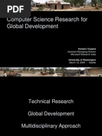 Download Kentaro Toyama - Computer Science Research for Global Development by UW Change SN13637961 doc pdf