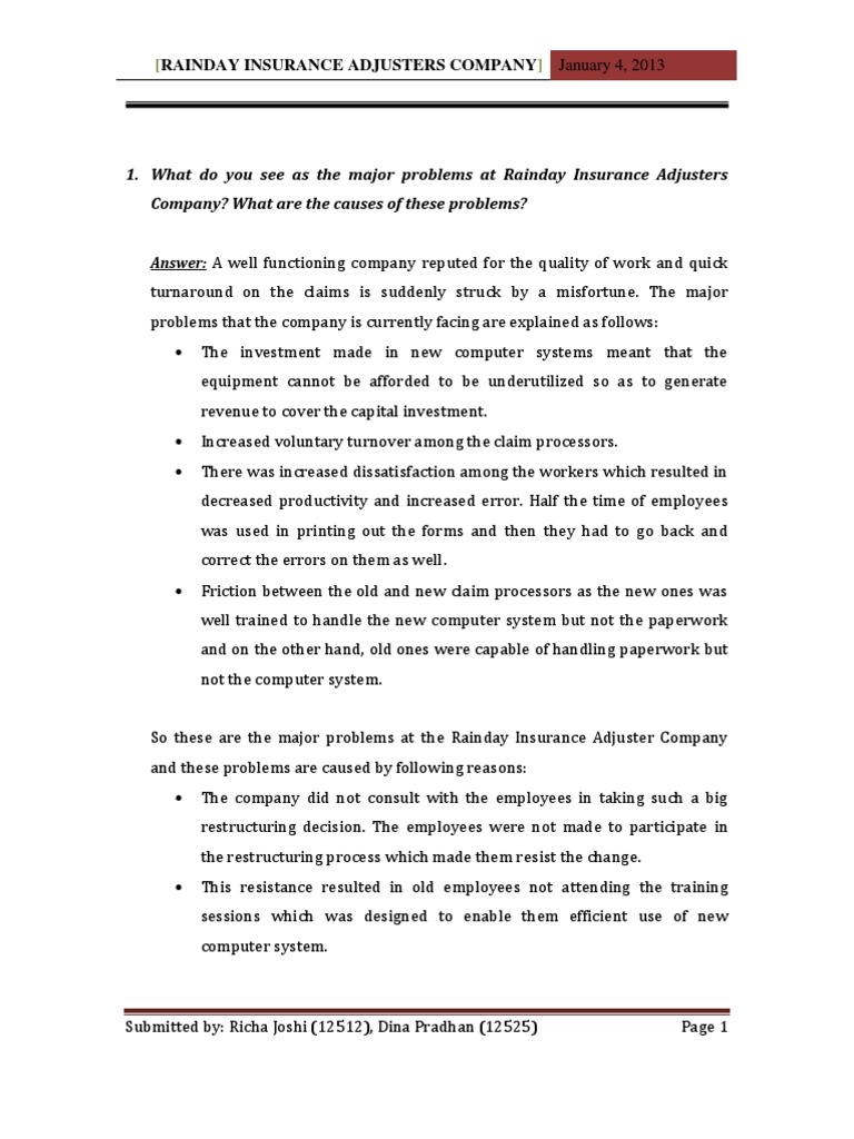 Insurance case study picture