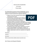 Acta de Reunión de Apoderados Marzo