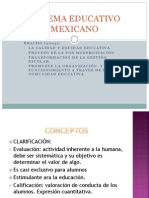 La Evaluación en El Sistema Educativo Mexicano