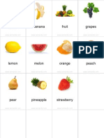 Flashcards Fruits Pinyin