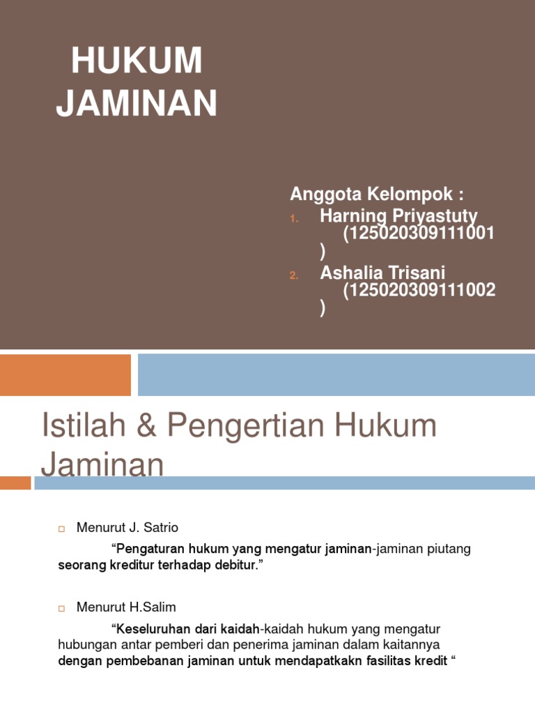 Hukum Jaminan Pdf