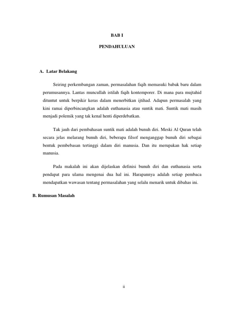 Bunuh Diri Dan Euthanasia