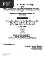 Download A   Brief   Study about reliance communication by anandpgupta01 SN13640912 doc pdf