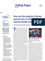 Power Process Policy Making Health Outcomes