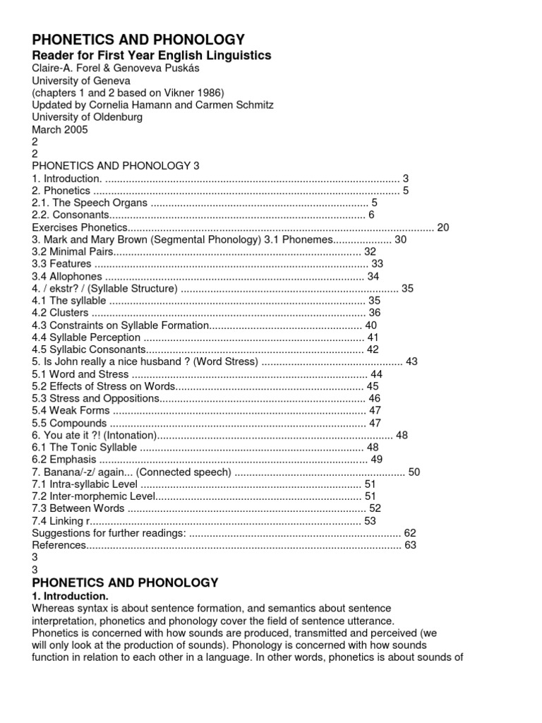 Phonetics and Phonology Overview | PDF | Syllable | Vowel