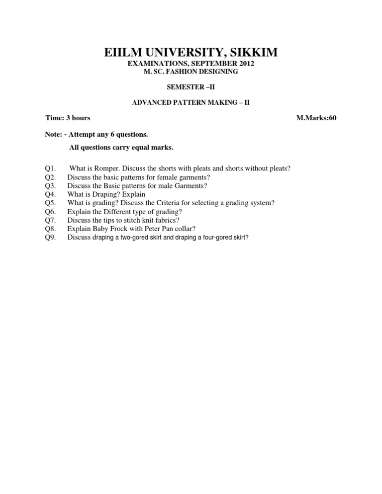 Advanced Pattern Making - Ii | PDF | Career & Growth