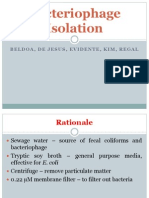 Bacteriophage Isolation: Beldoa, de Jesus, Evidente, Kim, Regal