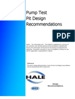 Pump Test Pit Design