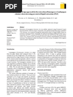 Download extraction of lemongrass Cymbopogon citratus oleoresin using pressurised liquid extraction PLE by Ibad Bin Rashid SN136423767 doc pdf
