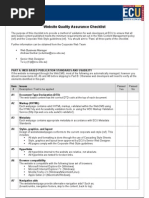 Website Quality Assurance Checklist