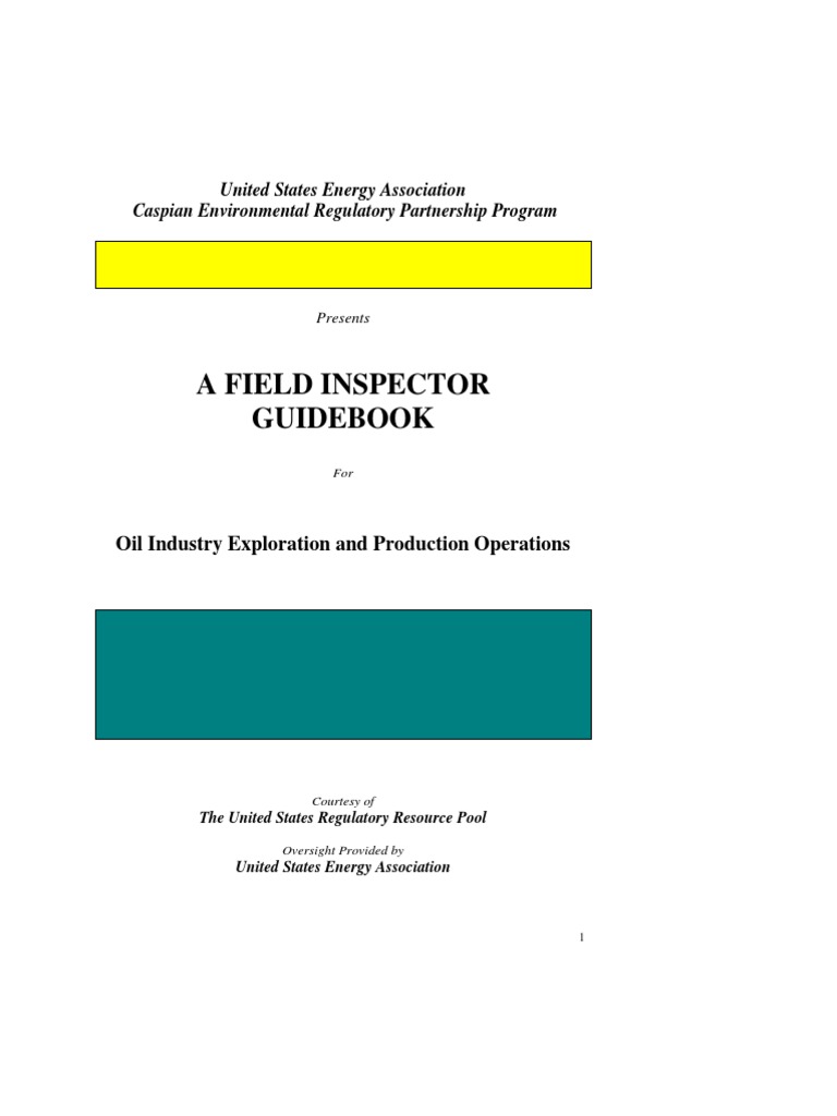 A Field Inspector Guidebook Pipeline Transport Environmental