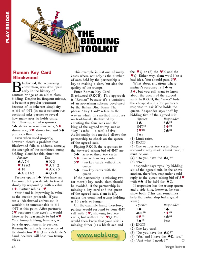 Roman Key Card Blackwood PDF