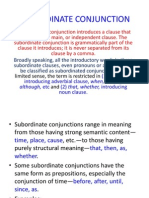 Subordinate Conjunction