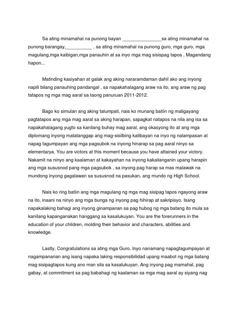 Graduation speeches by students image