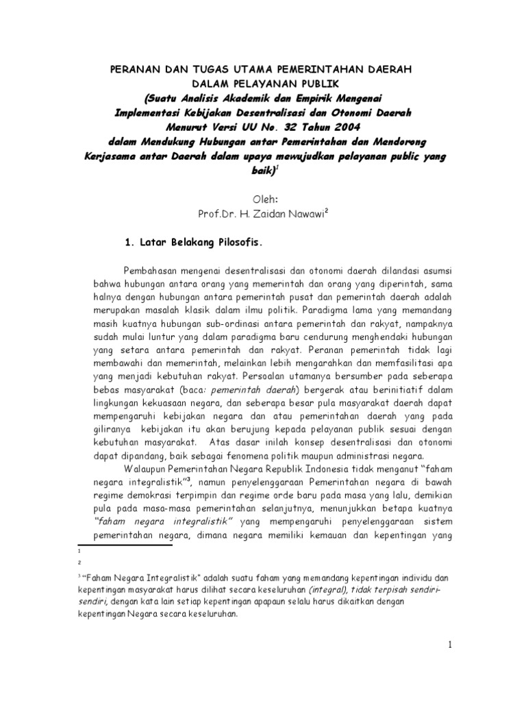 Bunyi Uu No 32 Tahun 2004 Tentang Pemerintahan Daerah  Tentang Tahun