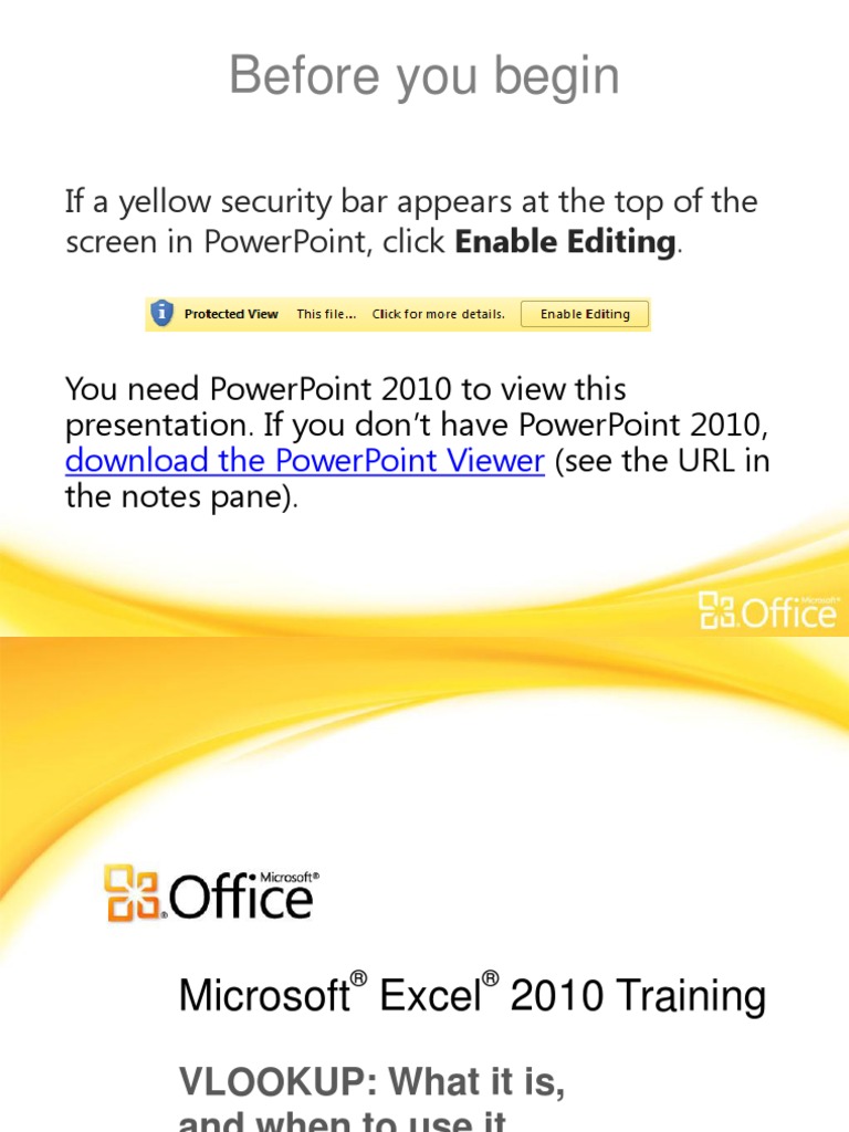 VLOOKUP Guide for Excel 2010 Users | PDF