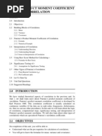 Unit 2 Product Moment Coefficient of Correlation: Structure