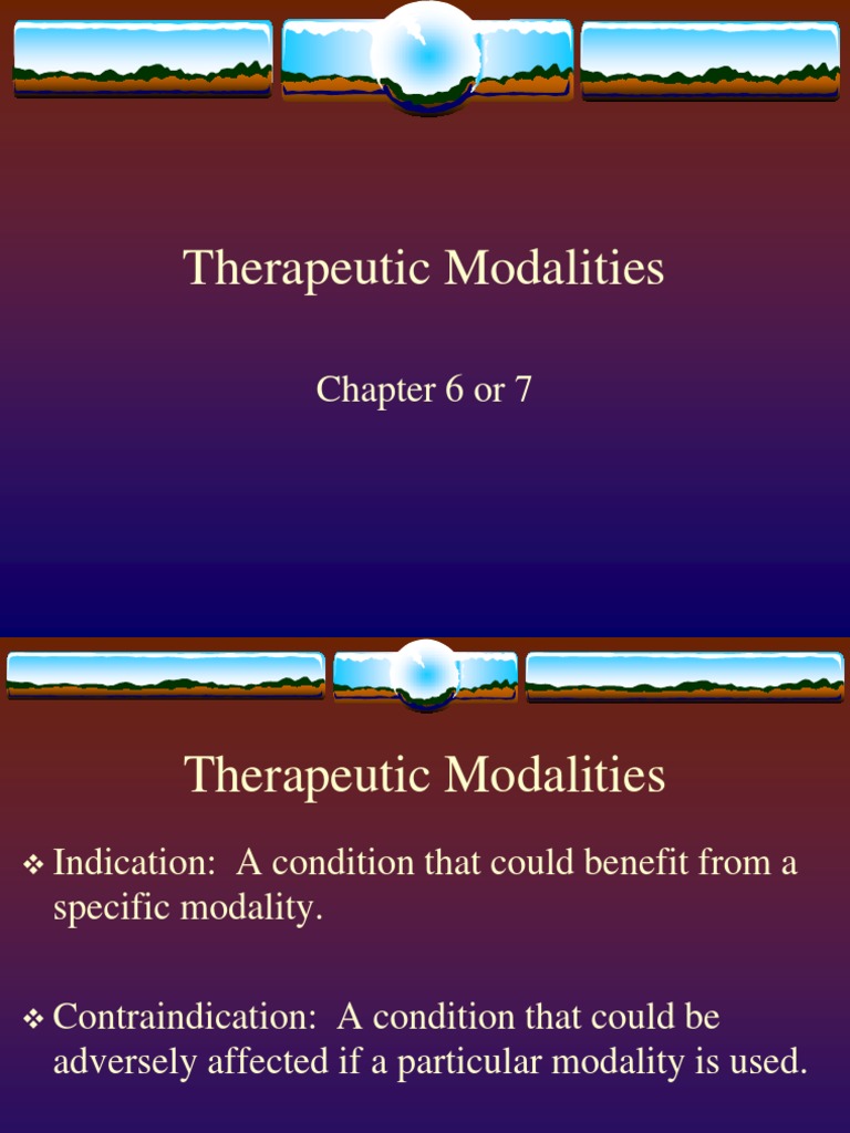 Overview of Therapeutic Modalities | PDF