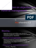 Presentation On Objectives of Material Management