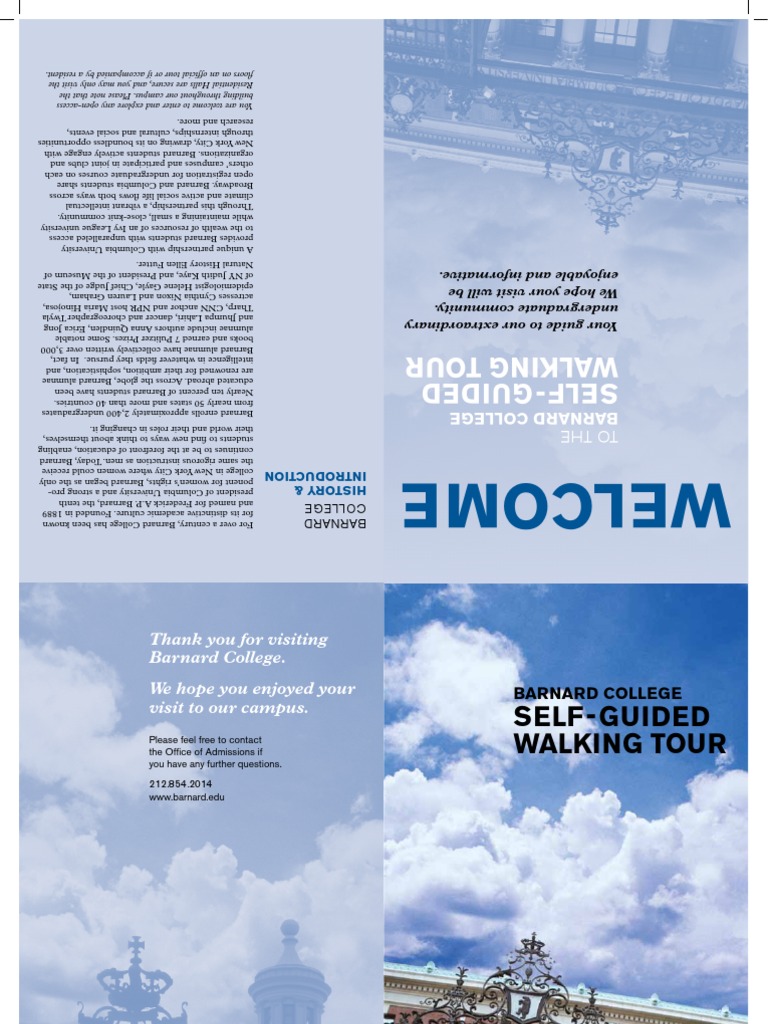 Self Guided Walking Tour Thank You For Visiting Barnard College We