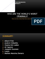Who Are The World'S Worst Criminals?: Universitatea de Stat Din Moldova Moldova State University