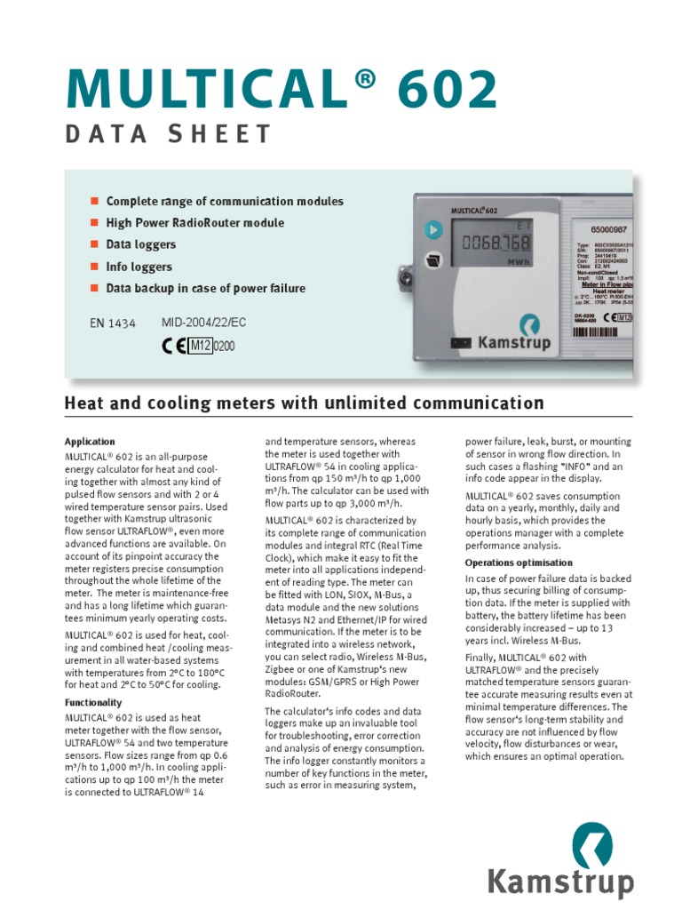 MC602 DataSheet | PDF | Flow Measurement | Measuring Instrument