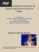 As Políticas Públicas de Educação de Gustavo Capanema