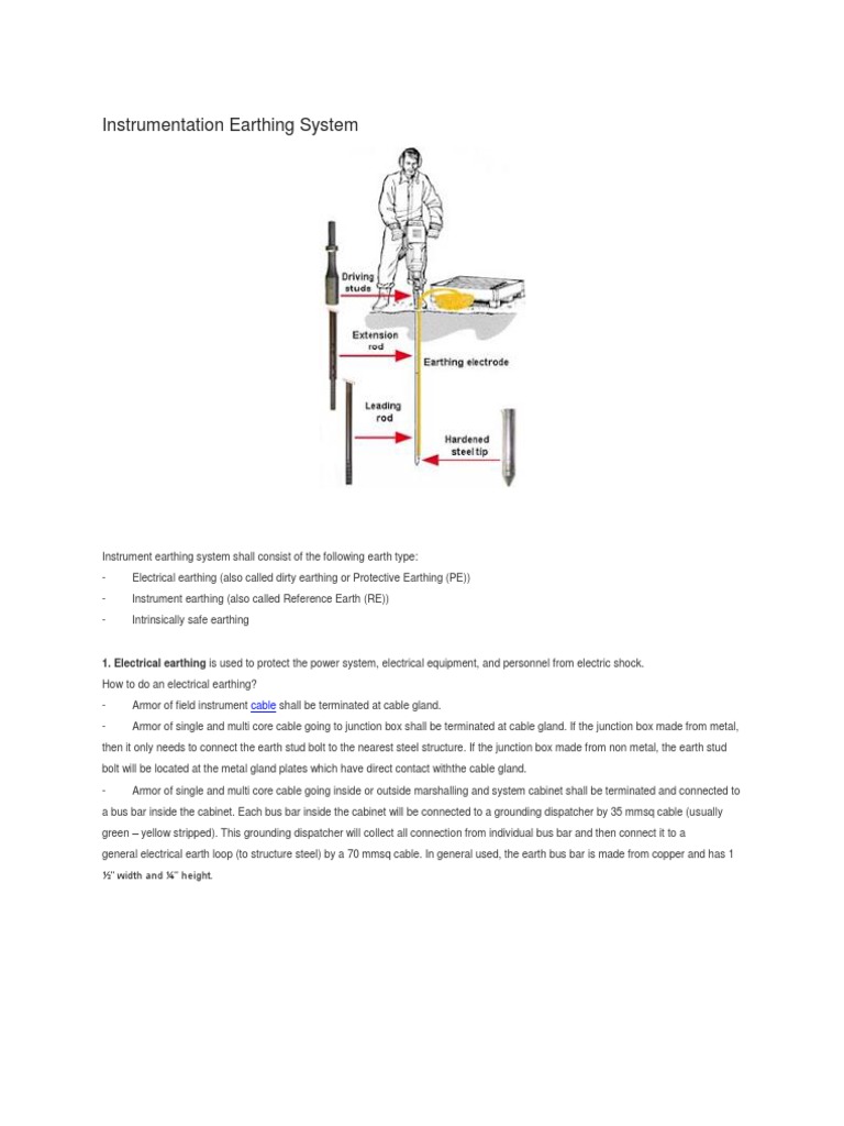 Instrument Earthing Types PDF Cable Electrical Engineering