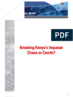 Breaking Kenya's Impasse Chaos or Courts?