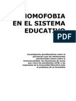 Homofobia en El Sistema Educativo 2005