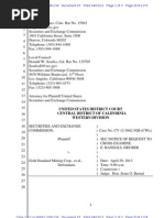 SEC v. Gold Standard Mining Corp Et Al Doc 67 Filed 15 Apr 13