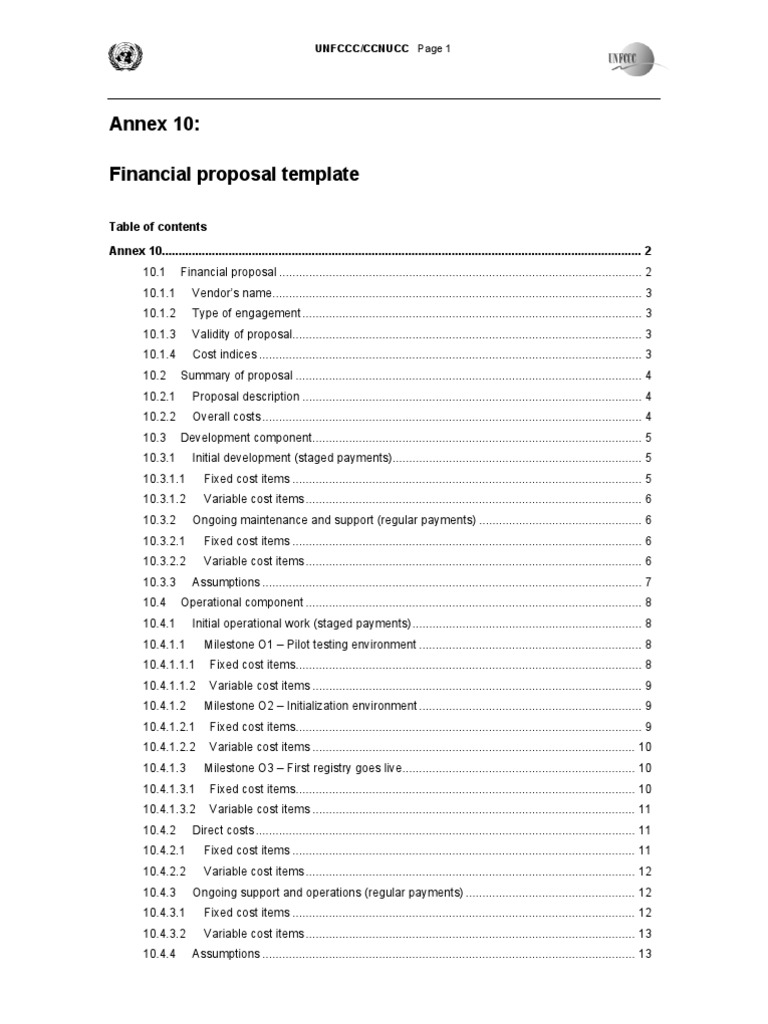 Itl RFP 10 Financial Proposal PDF | PDF | Data Center | United Nations ...