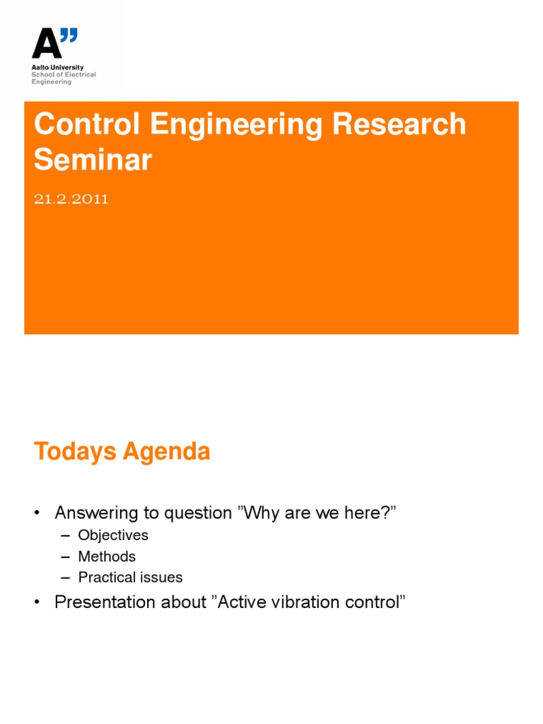 Control Engineering Research Seminar | PDF