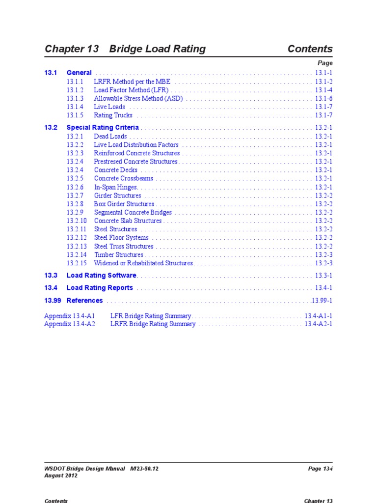 Chapter 13 Bridge Load Rating PDF Truss Structural Load