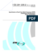 ETSI ES 201 235-2: Specification of Dual Tone Multi-Frequency (DTMF) Transmitters and Receivers Part 2: Transmitters