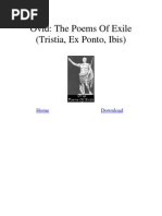 Ovid-Poems From Exile-The Tristia and Ex Ponto, Ovid's Verse Letters From Tomis, And Ibis