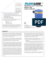 FlowLine Level Transmitter Ultrasonic EchoTouch LU30 Manual