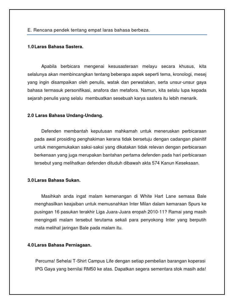 Rencana Pendek Laras Bahasa Pdf