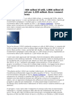 Flavio Cattaneo: Terna Ha Chiuso Il 2012 Mettendo A Segno Un Utile Di 464 Milioni