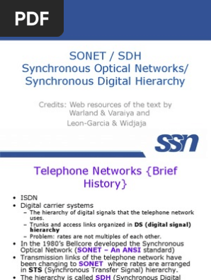 Sonet Ppt Networks Telecommunications Standards