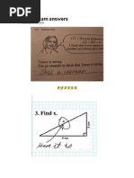 Funny Exam Answers